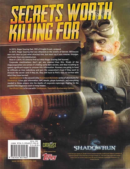 Shadowrun 4th - Sacrificial Limb (B Grade) (Genbrug)